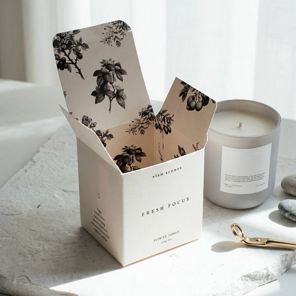 Custom Printed Cardboard Candle Box Custom Printed Cardboard Candle Box