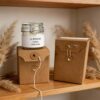 Handmade Candle Box with Button and String