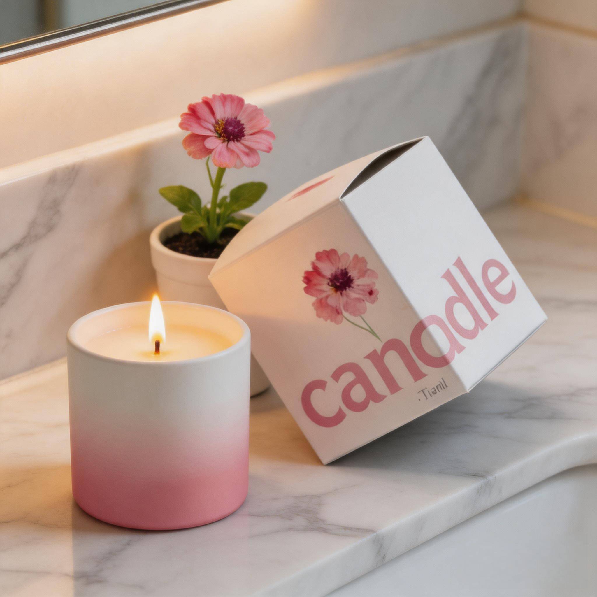 Floral Printed Scented Candle Packaging Floral Printed Scented Candle Packaging