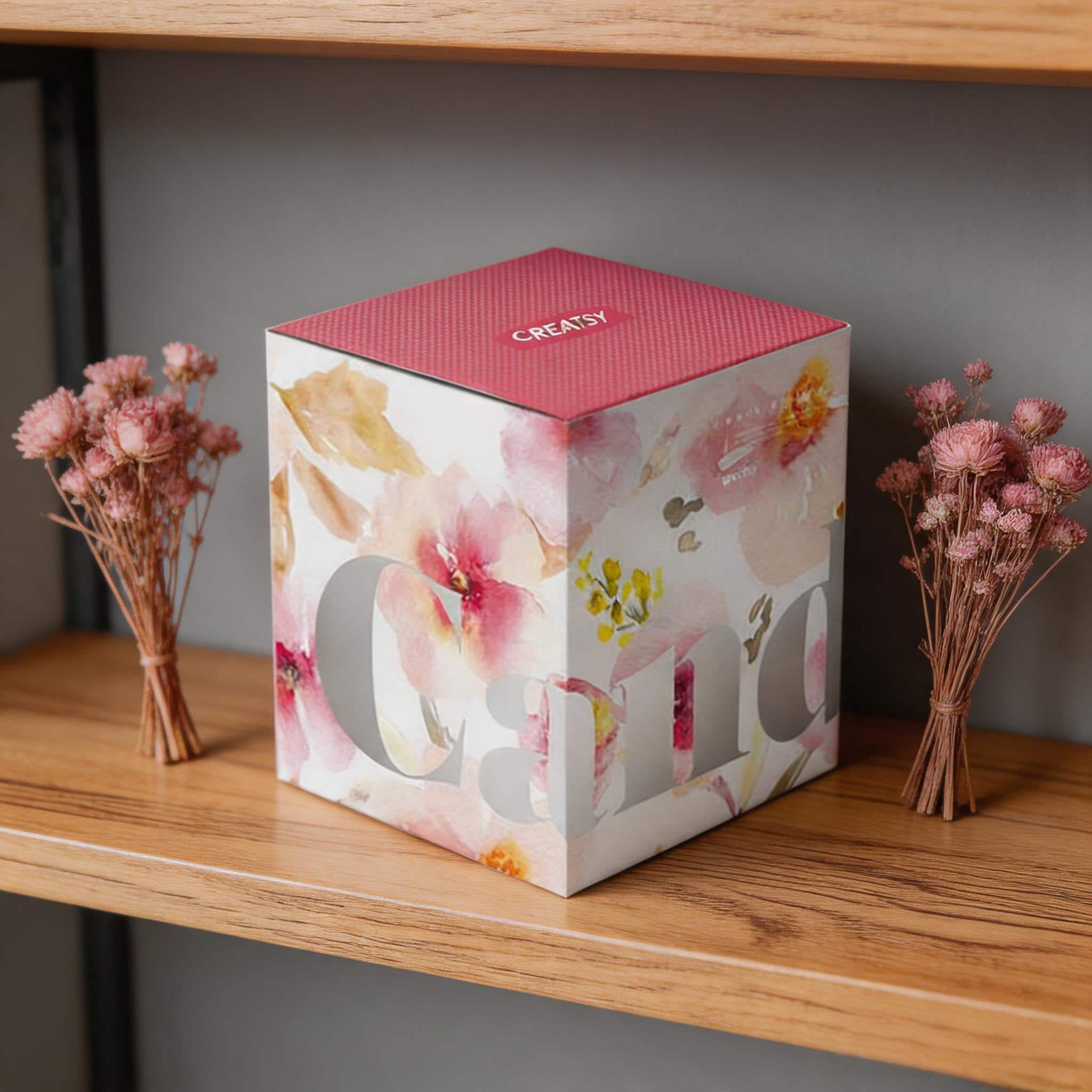 Wholesale Watercolor Floral Candle Packaging Box Wholesale Watercolor Floral Candle Packaging Box