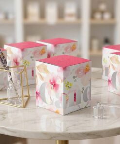 Custom Floral Printed Paper Box for Scented Candles