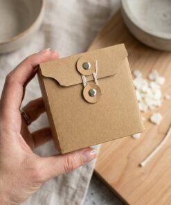 Kraft Paper Candle Box with String Tie