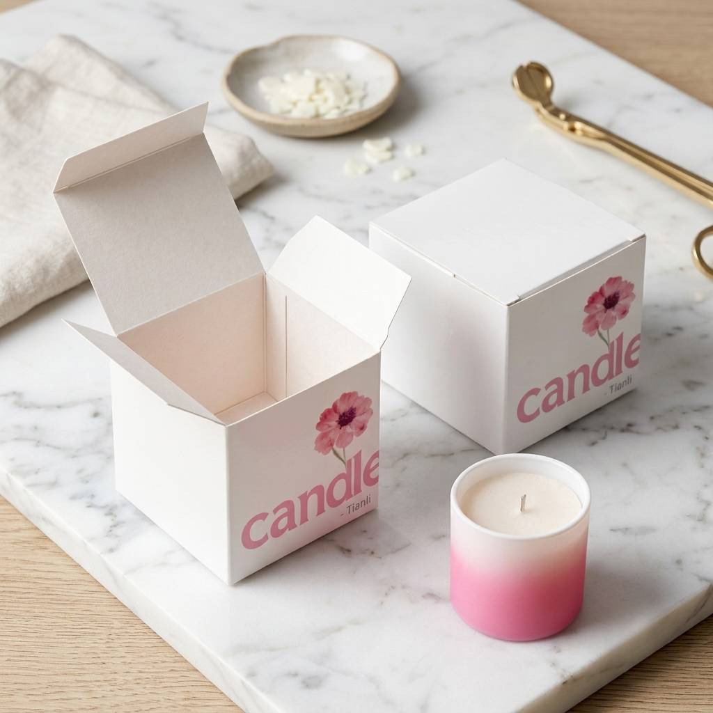 Custom Typography Candle Paper Box Custom Typography Candle Paper Box