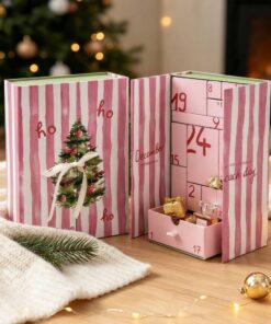 Wholesale Watercolor Style Christmas Advent Calendar Box