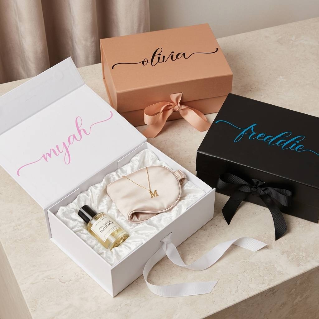 Customizable Ribbon Tied Folding Gift Box for Special Occasions Customizable Ribbon Tied Folding Gift Box for Special Occasions