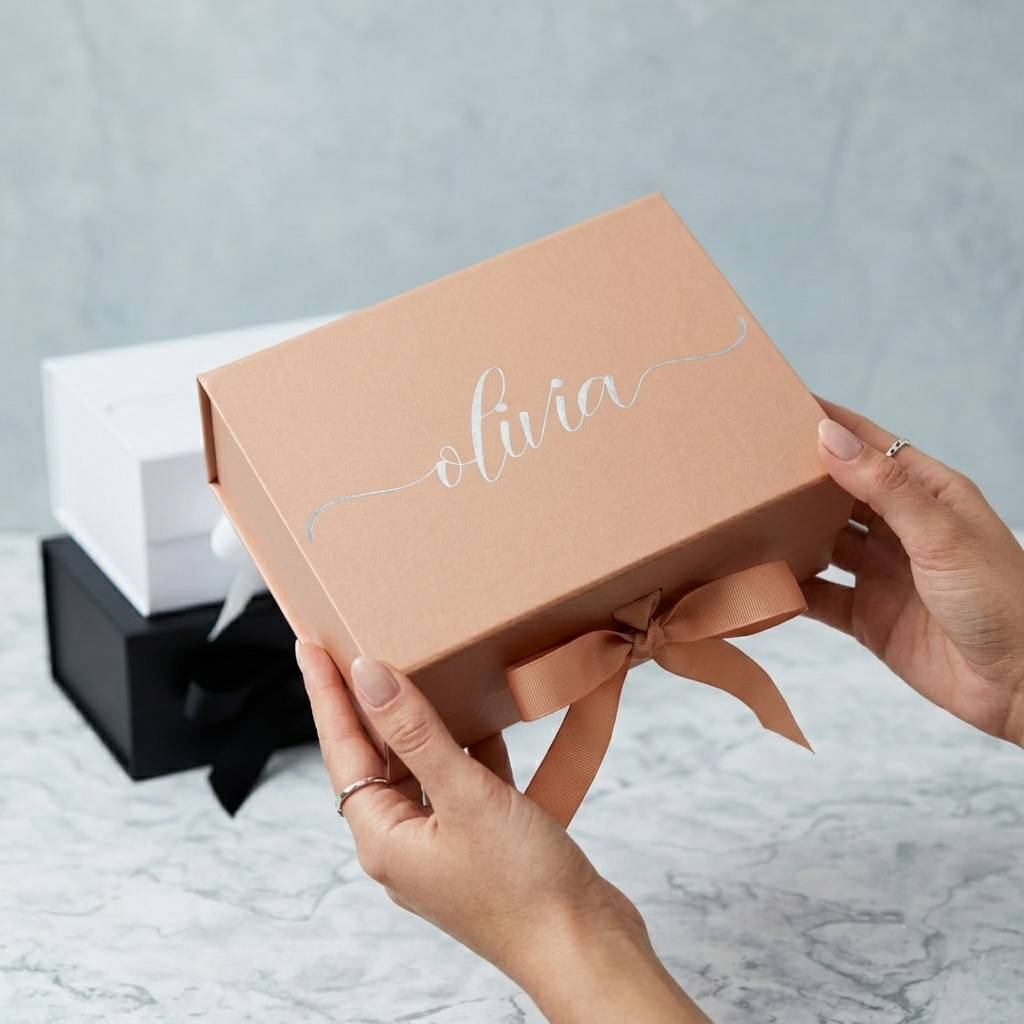Luxury Collapsible Gift Box with Matching Satin Ribbon Luxury Collapsible Gift Box with Matching Satin Ribbon