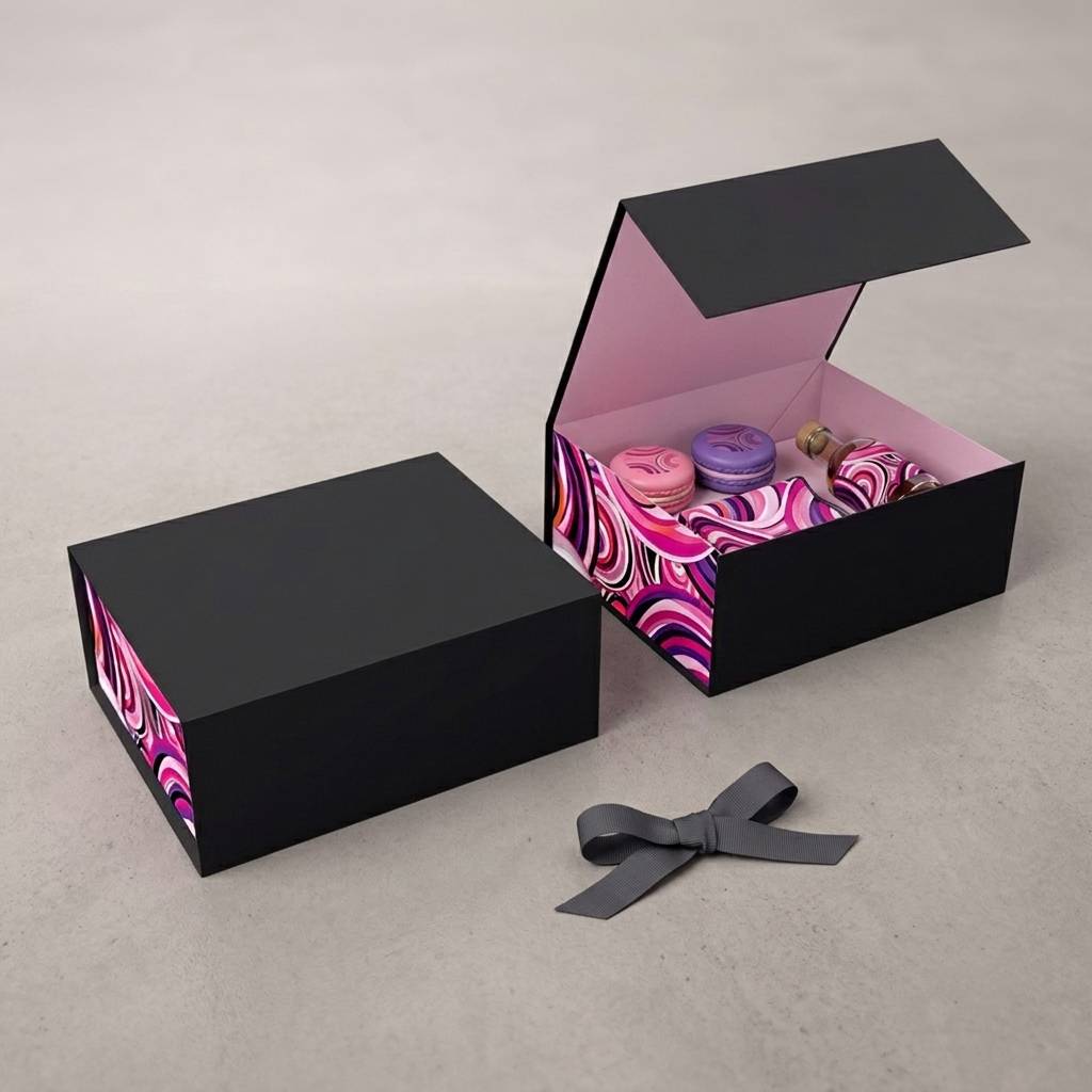 Premium Collapsible Magnetic Gift Box With Unique Abstract Patterns Premium Collapsible Magnetic Gift Box With Unique Abstract Patterns