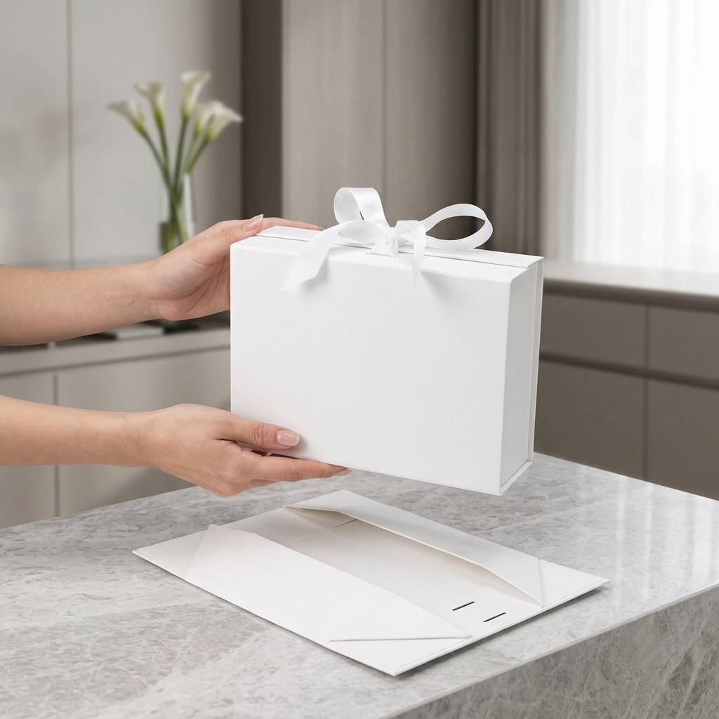Wholesale Flat-Packed Rigid Collapsible Boxes for Wedding and Retail Wholesale Flat-Packed Rigid Collapsible Boxes for Wedding and Retail