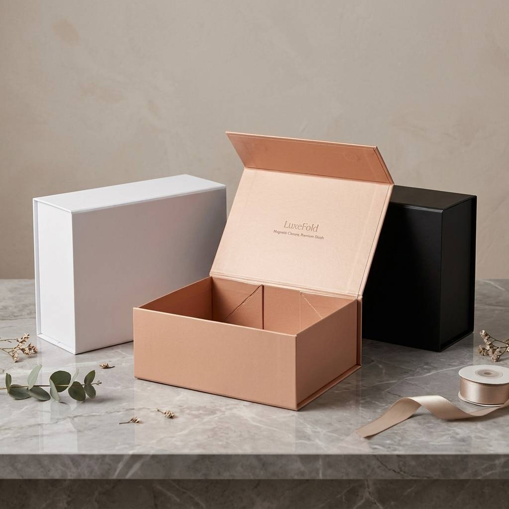 Personalized Name Folding Gift Box in Bronze Brown Personalized Name Folding Gift Box in Bronze Brown