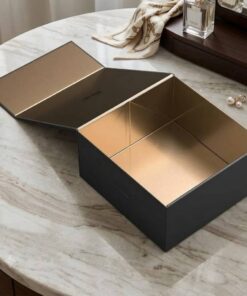 Minimalist Black Custom Folding Paper Box For Luxury Retail