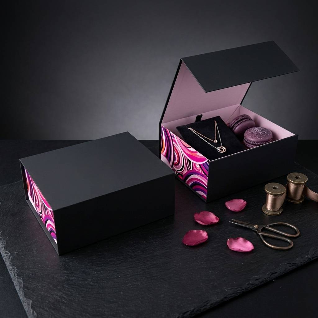 Custom Artistic Printed Magnetic Folding Gift Box For Luxury Brands Custom Artistic Printed Magnetic Folding Gift Box For Luxury Brands