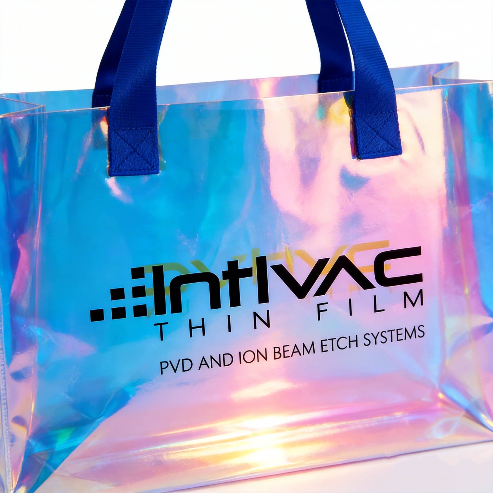 Custom Printed Iridescent PVC Tote Bags with Brand Logo Printing Custom Printed Iridescent PVC Tote Bags with Brand Logo Printing
