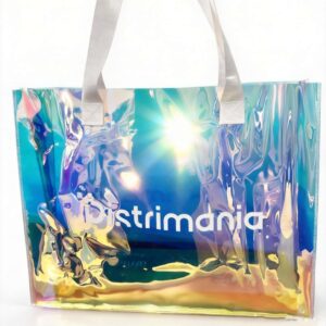 Durable Iridescent Holographic Tote Bags Custom Printed In Bulk
