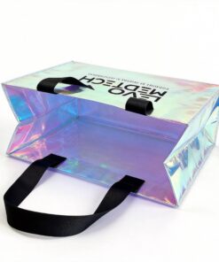 Durable Iridescent Holographic Tote Bags Custom Printed In Bulk