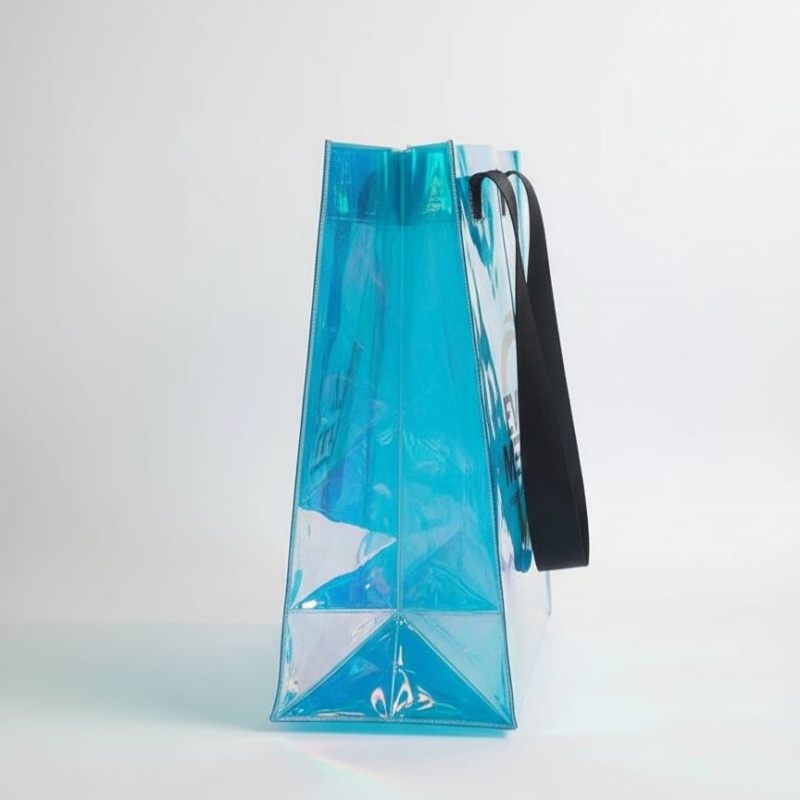 Wholesale Iridescent Holographic Shopping Bags For Luxury Retail Events Wholesale Iridescent Holographic Shopping Bags For Luxury Retail Events