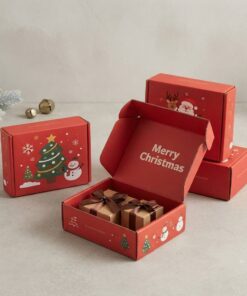 Merry Christmas Printed Mailer Box with Inner Gifts