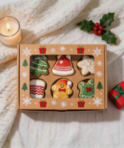 Festive Holiday Corrugated Mailer Box for Bakery Products