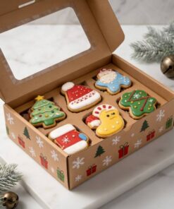Custom Window Mailer Box for Christmas Bakery Shipping