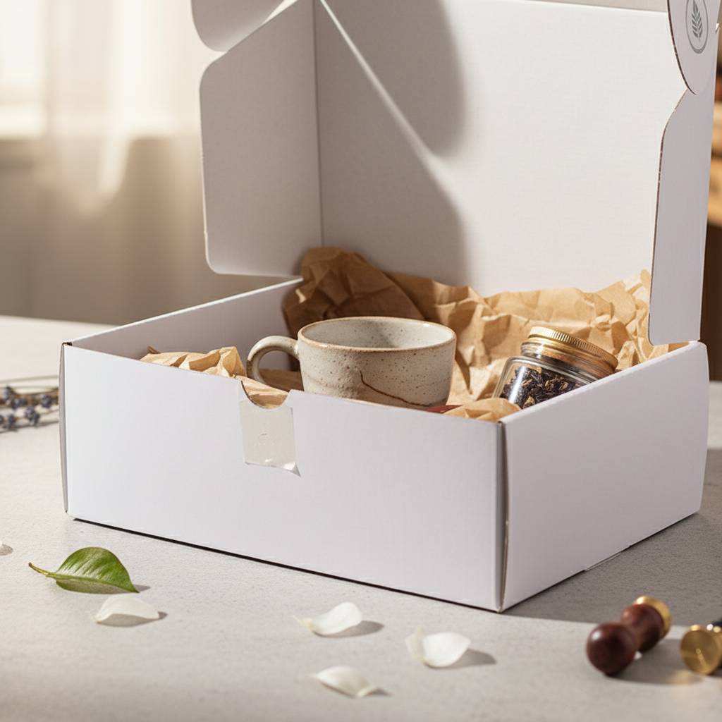Papperslåda 6 Sturdy White Mailer Boxes For Safe Ceramic Product Shipping