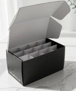 Luxury Matte Finish Custom Paper Box With Grid Inserts
