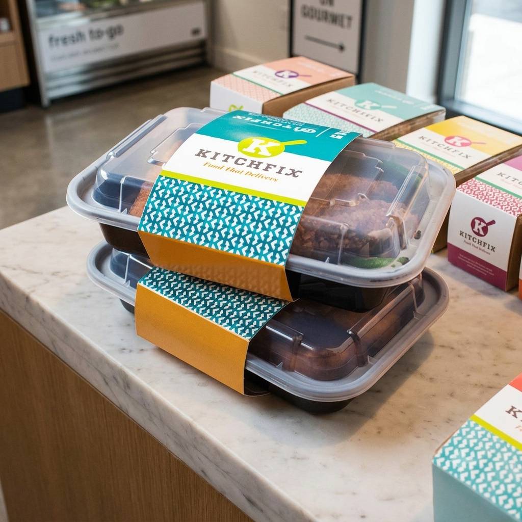 High Quality Paper Sleeve Solution For Plastic Meal Containers High Quality Paper Sleeve Solution For Plastic Meal Containers