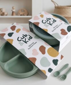 Premium Custom Printed Paper Sleeve For Silicone Baby Tableware
