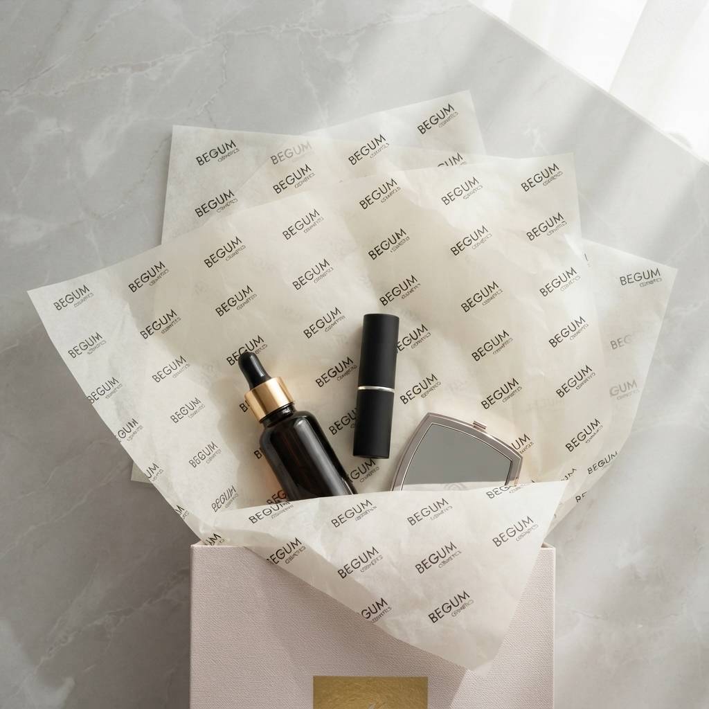 Personalized Logo Printed Wrapping Tissue Paper for Beauty Products Personalized Logo Printed Wrapping Tissue Paper for Beauty Products