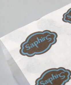 White Branded Wrapping Paper with Logo for Cosmetic Gift Boxes