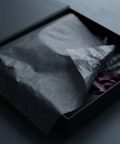 Custom printed black wrapping paper with logo for luxury gift boxes