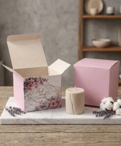 Custom cardboard packaging box for pillar candle