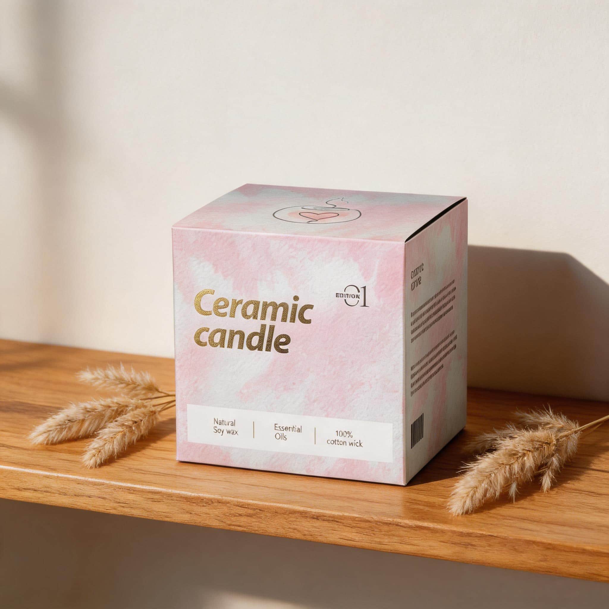 Eco-friendly folding paper box for scented candle Eco-friendly folding paper box for scented candle