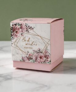 Custom printed floral candle packaging box