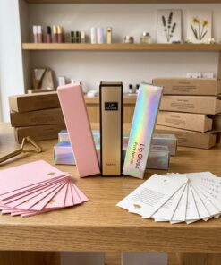 Custom holographic lip gloss box packaging