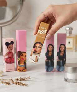 Custom logo paper packaging boxes for makeup brands