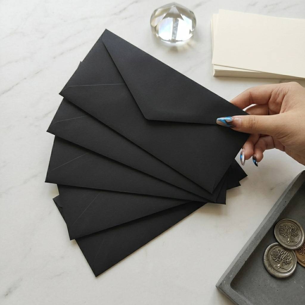 High quality matte black stationery envelopes manufacturer High quality matte black stationery envelopes manufacturer