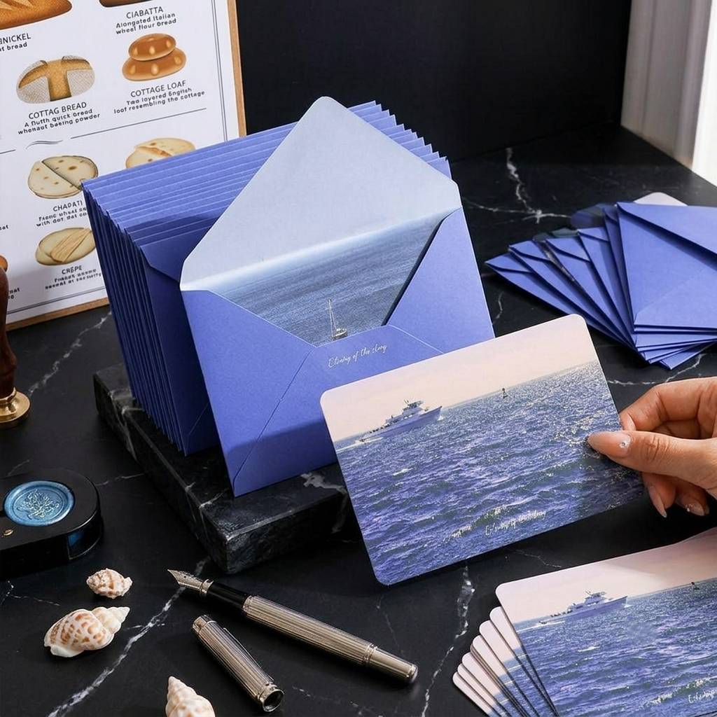 Personalized High-End Art Envelope and Postcard Set Personalized High-End Art Envelope and Postcard Set