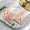 Bulk luxury pink greeting card envelopes with gold border