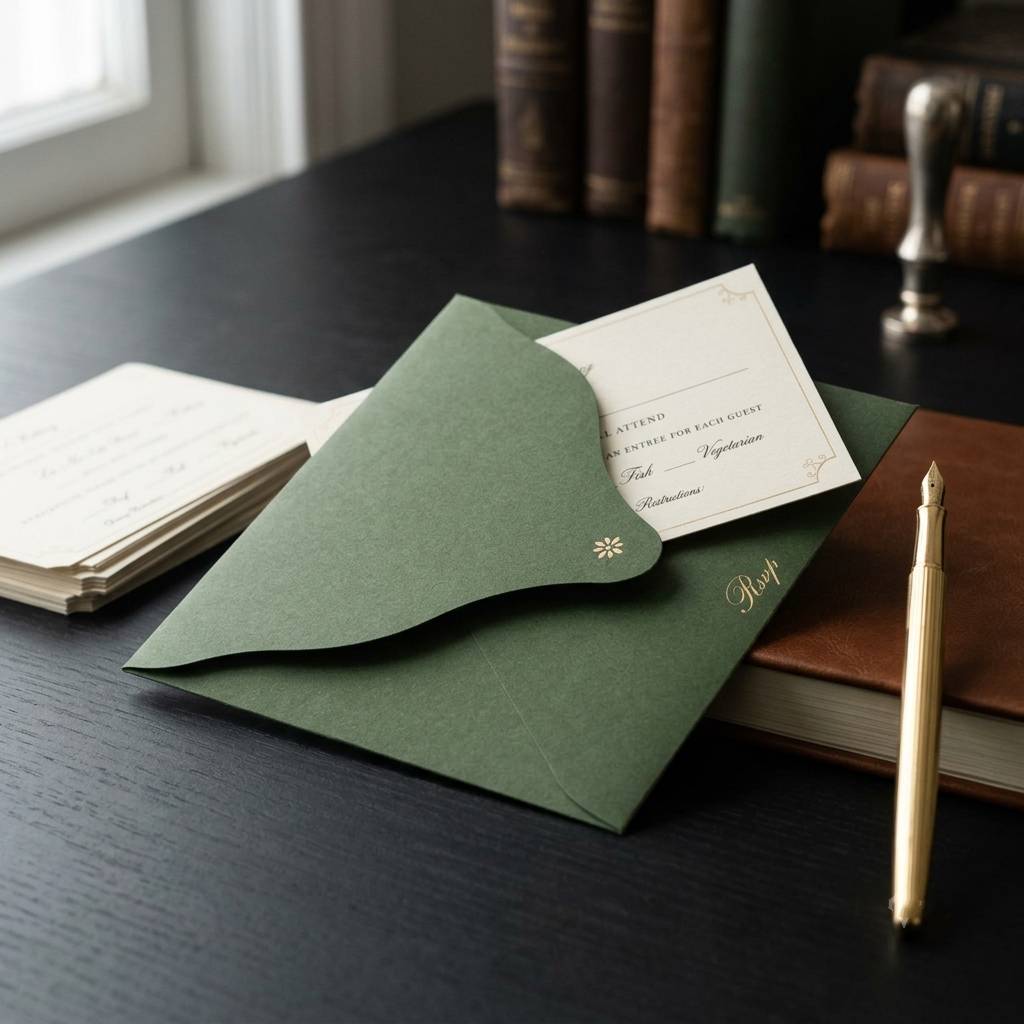 Unique flap design green paper greeting card envelopes Unique flap design green paper greeting card envelopes