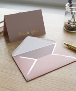 Premium eco-friendly specialty paper envelopes with gold border