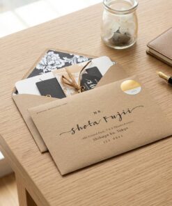 Custom kraft paper wedding invitation envelopes wholesale