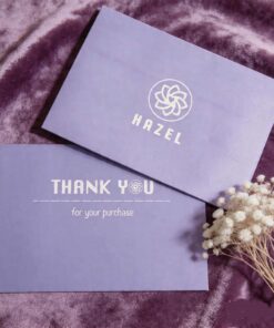 Ins Style Light Purple Premium Business Thank You Card Set