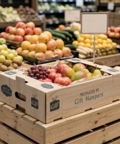 Custom logo fruit basket corrugated folding box