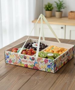 Luxury Fruit Gift Packaging Box with Ribbon Handles