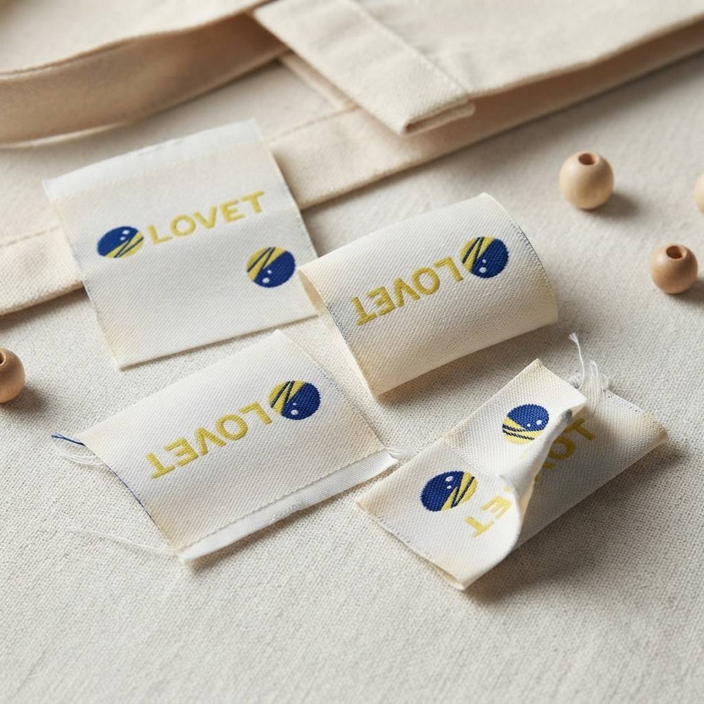 Eco-friendly woven labels for apparel branding Eco-friendly woven labels for apparel branding