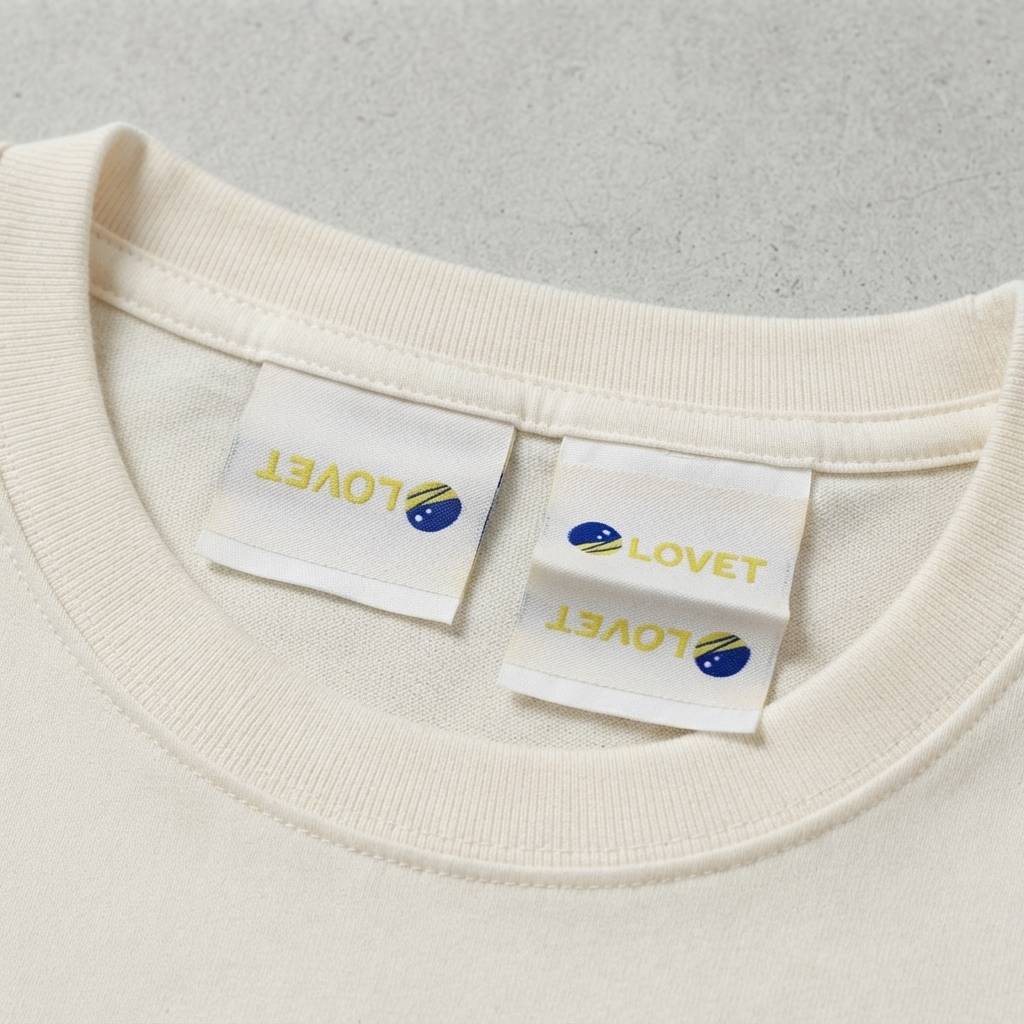 Natural color soft woven neck labels Natural color soft woven neck labels