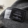 Pure wool clothing brand woven labels custom