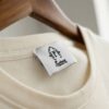 High-density black and white fabric labels