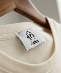 High-density black and white fabric labels
