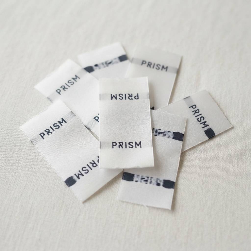 Center fold garment neck woven labels wholesale Center fold garment neck woven labels wholesale