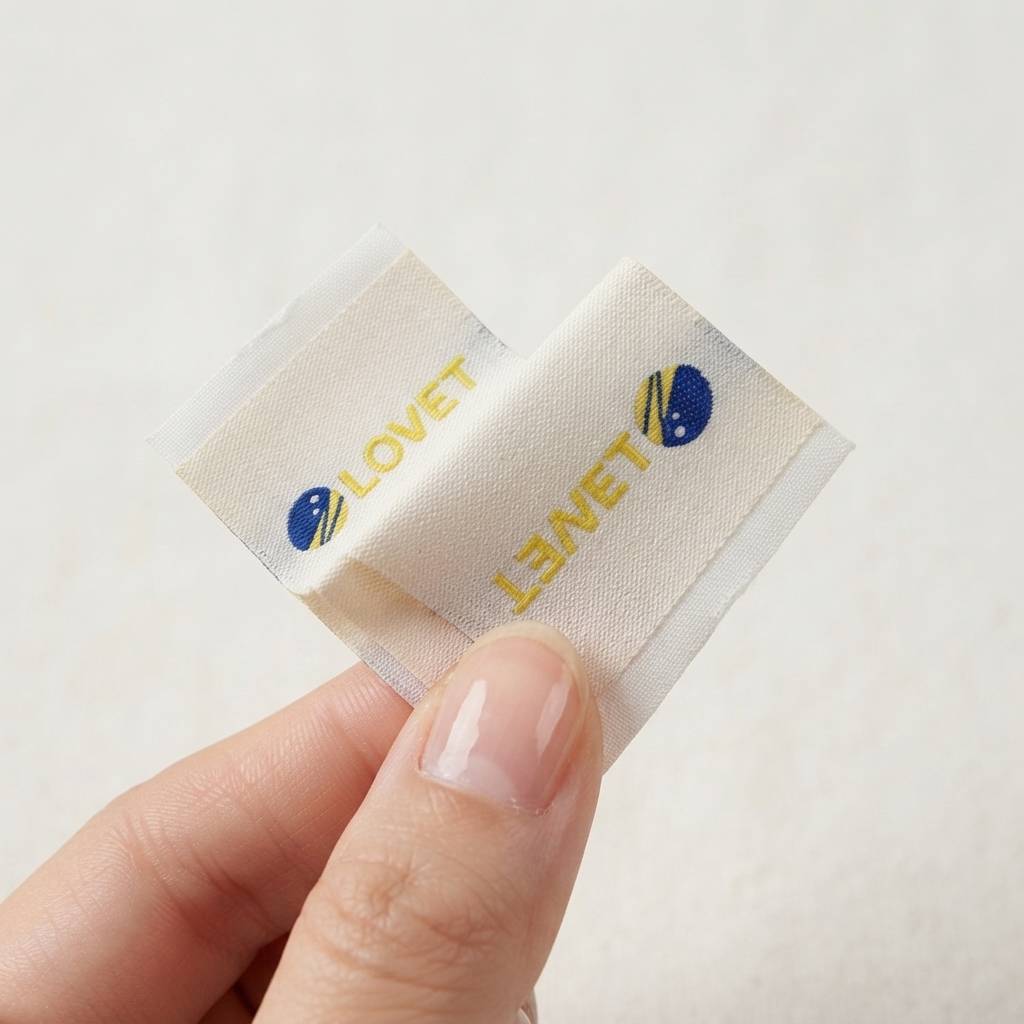 Wholesale double-sided woven garment tags Wholesale double-sided woven garment tags